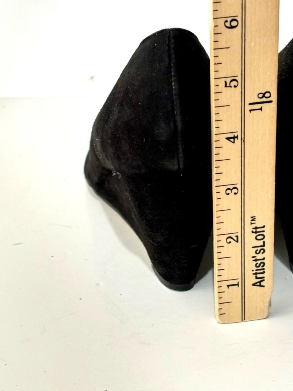 Cole Haan Womens Lainey Pump Size 10 B Black Suede Wedge Heel Dress Shoe